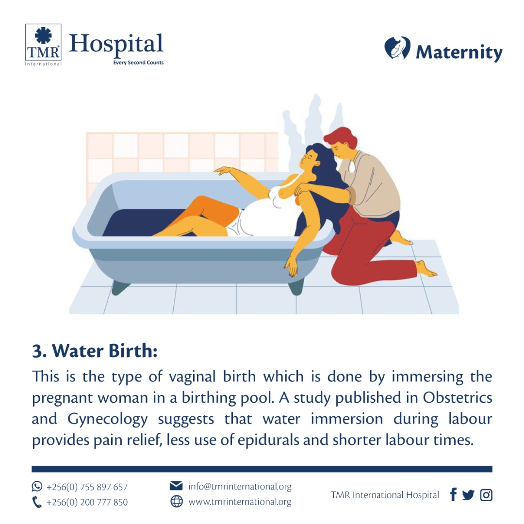 Child birth water birth delivery method